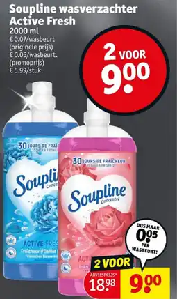 Kruidvat Soupline wasverzachter Active Fresh aanbieding