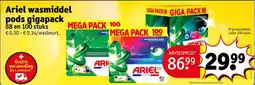 Kruidvat Ariel wasmiddel pods gigapack aanbieding