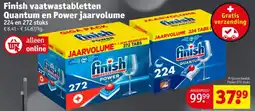 Kruidvat Finish vaatwastabletten Quantum en Power jaarvolume aanbieding