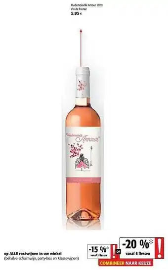 Colruyt Mademoiselle amour 2020 vin de france aanbieding