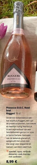Colruyt Prosecco d.o.c. rosé brut ruggeri aanbieding