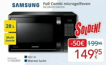 Eldi Samsung full combi microgolfoven mc28h5013ak-en aanbieding