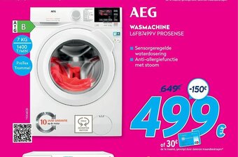 Krëfel AEG Wasmachine L6FB7499V prosense 7 kg aanbieding