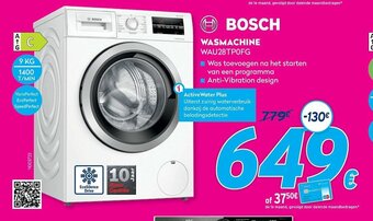 Krëfel Bosch Wasmachine WAU28TP0FG 9 kg aanbieding