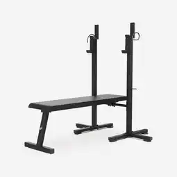 Decathlon Opklapbare fitnessbank voor bankdrukken 80 kg aanbieding