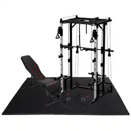 Decathlon Multipower Basic Pack Home Gym : bank, halterschijven en rubberen vloerbedekking aanbieding