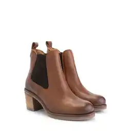 Decathlon Ivry - Dames enkellaars - 100% leer - Chelsea boots - Cognac aanbieding