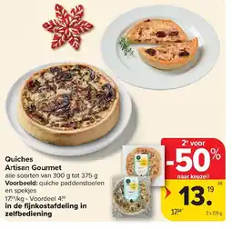 Carrefour Quiches Artisan Gourmet aanbieding