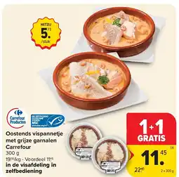 Carrefour Oostends vispannetje met grijze garnalen Carrefour aanbieding