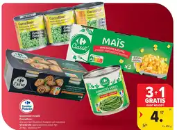 Carrefour Groenten in blik Carrefour aanbieding