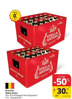 Carrefour Krat bier Stella Artois aanbieding