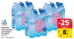 Carrefour Natuurlijk mineraalwater uit de Alpen Carrefour aanbieding