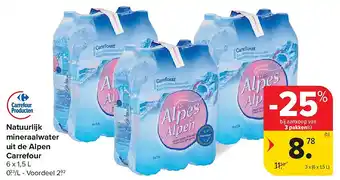 Natuurlijk mineraalwater uit de Alpen Carrefour