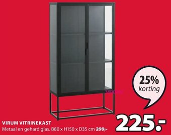 Jysk Virum Vitrinekast aanbieding