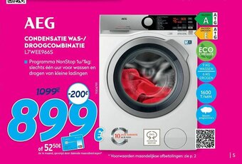 AEG Condensatie was-/droogcombinatie L7WEE966S 9 kg