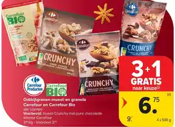 Carrefour Ontbijtgranen muesli en granola Carrefour en Carrefour Bio aanbieding