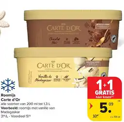 Carrefour Roomijs Carte d’Or aanbieding