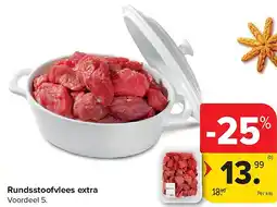 Carrefour Rundsstoofvlees extra aanbieding