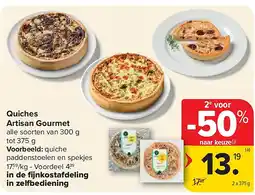 Carrefour Quiches Artisan Gourmet aanbieding