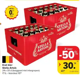 Carrefour Krat bier Stella Artois aanbieding