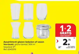 Carrefour Assortiment glazen bokalen of vazen aanbieding
