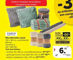 Carrefour Microfl anellen plaid aanbieding