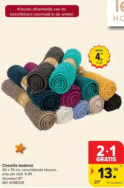Carrefour Chenille badmat aanbieding