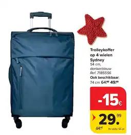 Carrefour Trolleykoffer op 4 wielen Sydney aanbieding