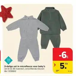 Carrefour 2-delige set in microfl eece voor baby’s aanbieding