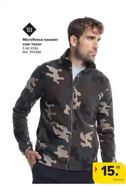 Carrefour Microfl eece sweater voor heren aanbieding