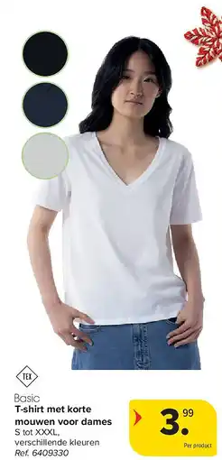 Carrefour T-shirt met korte mouwen voor dames aanbieding