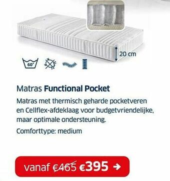 Sleeplife Matras functional pocket aanbieding