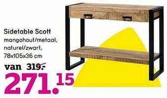 Leen Bakker Sidetable scott aanbieding
