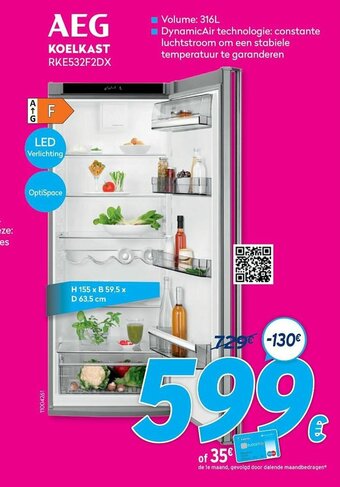 Krëfel AEG Koelkast RKE532F2DX aanbieding