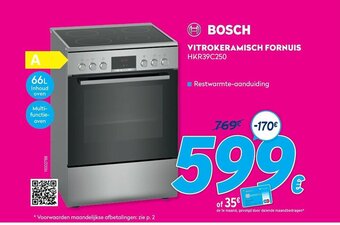 Krëfel Bosch Vitrokeramisch fornuis HKR39C250 aanbieding