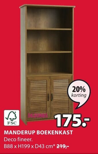 Jysk Manderup Boekenkast aanbieding
