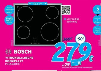 Bosch Vitrokeramische kookplaat PKE645D17E