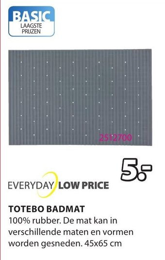 Jysk Totebo Badmat aanbieding