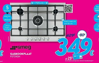 Krëfel Smeg Gaskookplaat P272XGH aanbieding