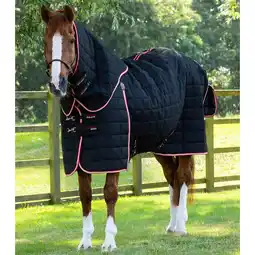 Decathlon Paardenstaldeken met halsbedekking Premier Equine Lucanta 450 g aanbieding