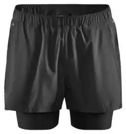 Decathlon Craft Shorts 2-en-1 Essence Black Men aanbieding