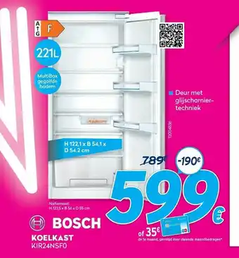 Krëfel Bosch Koelkast KIR24NSF0 122,5 x 56 x 55 cm 22L aanbieding