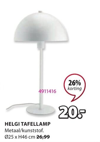 Jysk Helgi Tafellamp aanbieding