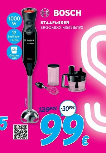 Krëfel Bosch Staafmixer ergomixx MS62B6190 aanbieding
