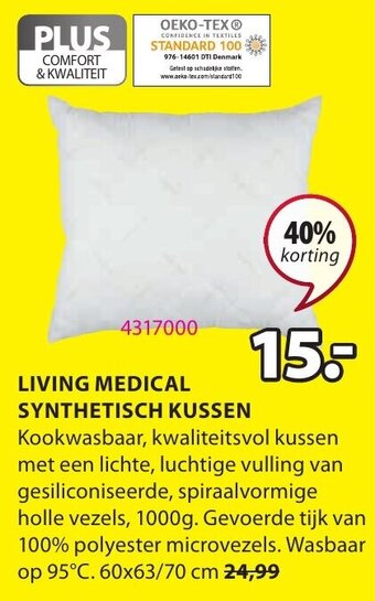 Jysk Living Medical Synthetisch Kussen aanbieding