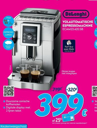 Krëfel DeLonghi Volautomatische espressomachine ECAM23.420.SB aanbieding