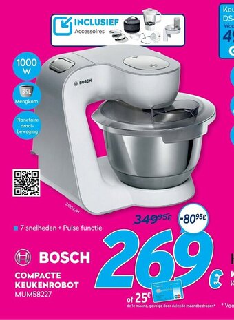 Krëfel Bosch Compacte keukenrobot MUM58227 aanbieding