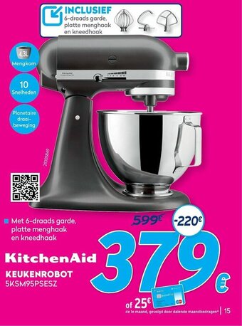 KitchenAid Keukenrobot 5KSM95PSESZ