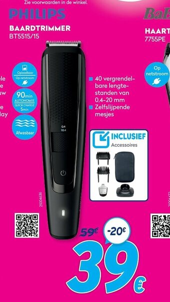 Krëfel Philips Baardtrimmer BT5515/15 aanbieding