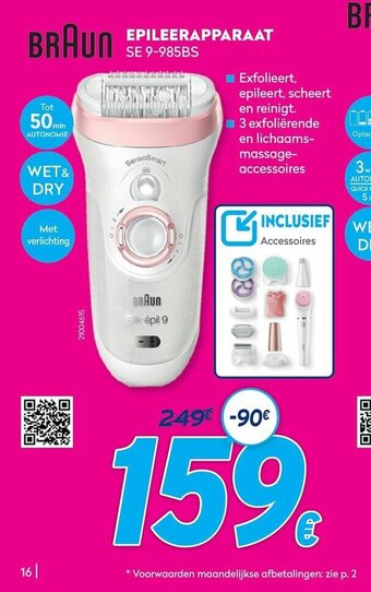 Krëfel Braun Epileerapparaat SE 9-985BS aanbieding